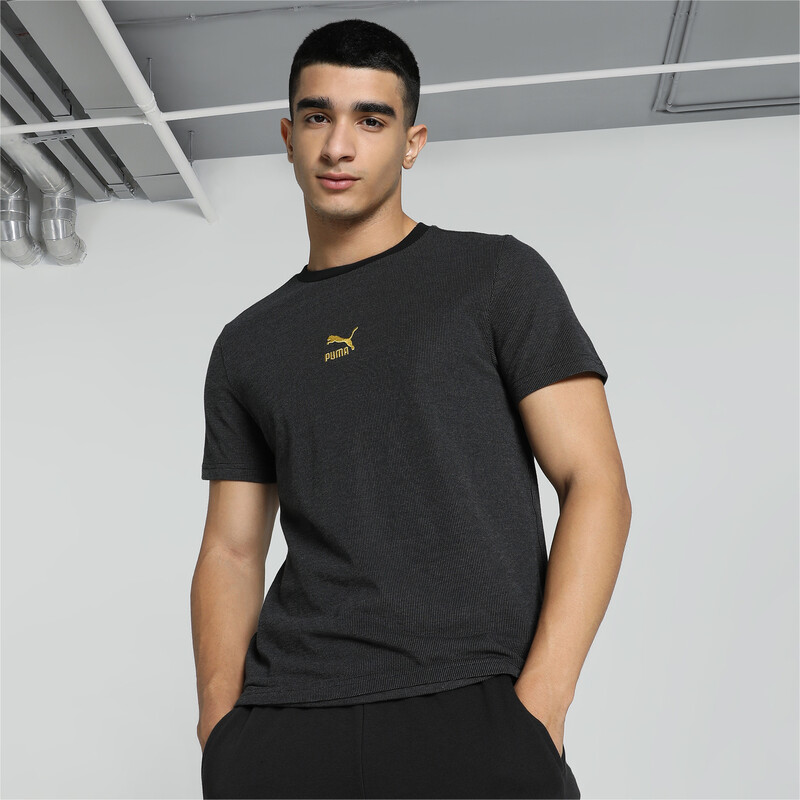 Men's PUMA Classics Pique Slim Fit T-shirt in Black size M