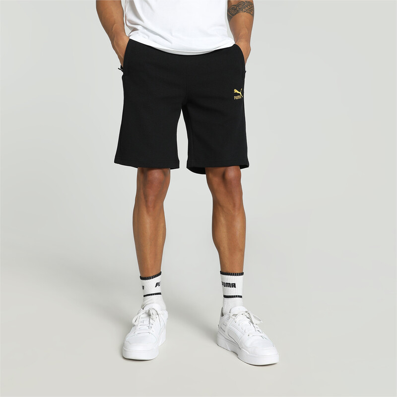 Men's PUMA Classics Elevated Slim Fit Shorts in Black size S