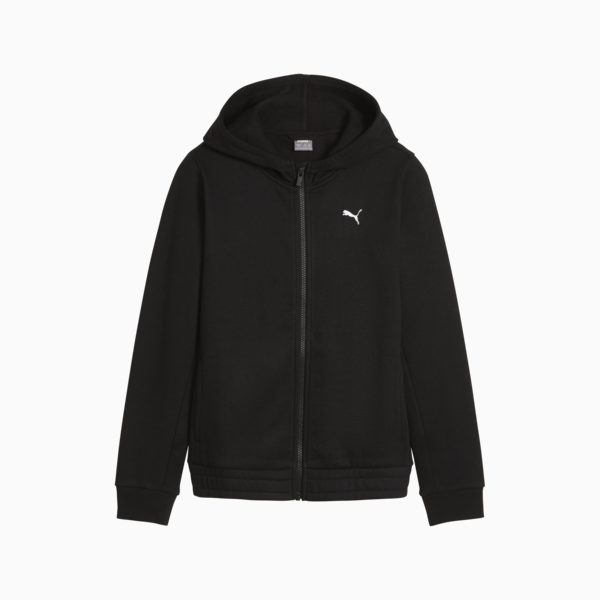 TRAIN FAVOURITE Youth Full-Zip Hoodie, PUMA Black, large-MEX