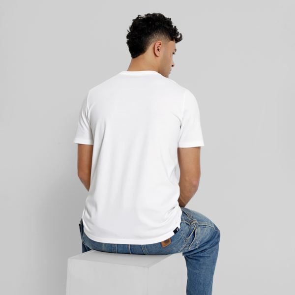 Suede Logo Tee's Men, PUMA White, large-MEX