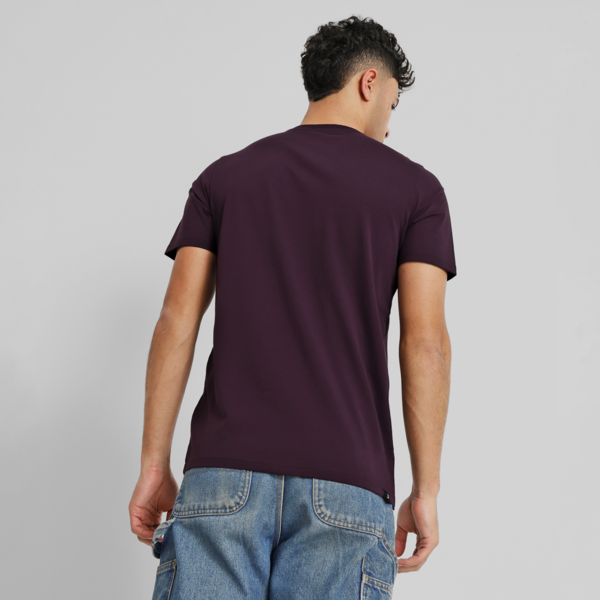 Suede Logo Tee's Men, Midnight Plum, large-MEX