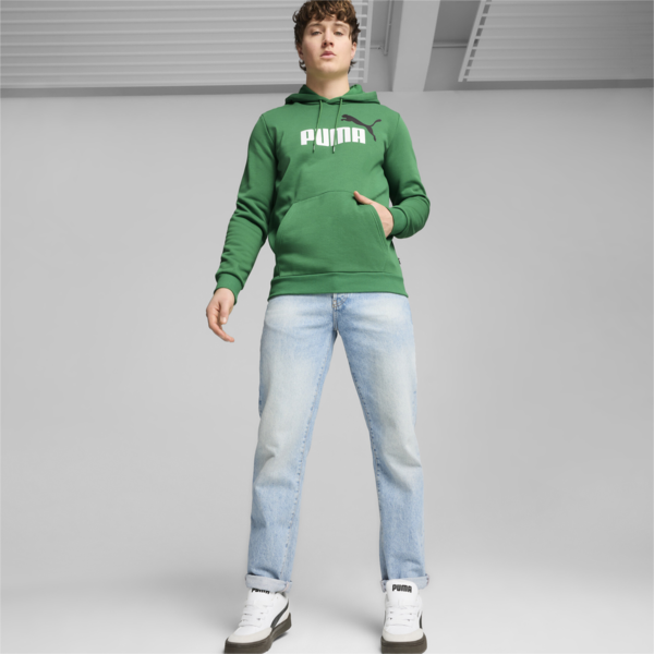 Buzo con capucha para hombre Essentials+ Two-Tone Big Logo, Archive Green, large-ARG