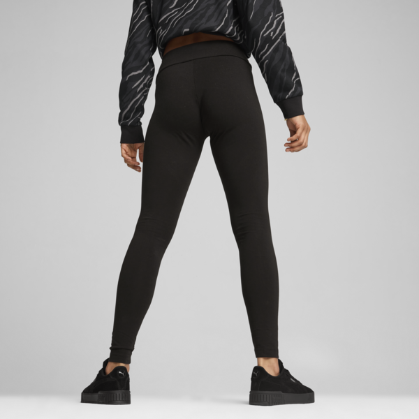 ESS+ SCRIPT Leggings Women, PUMA Black-gold foil, large-MEX