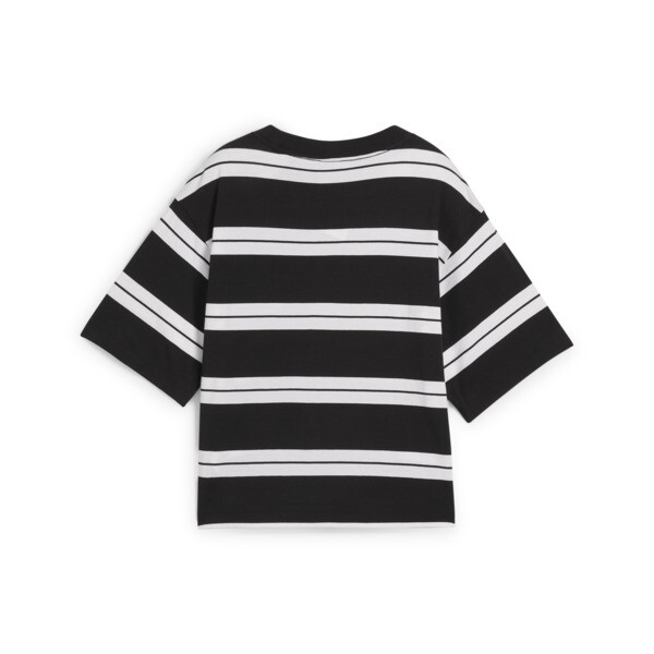 Womens black and white striped tee discount