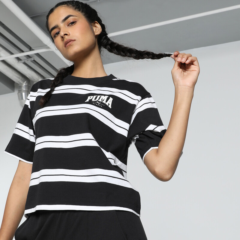 

Women's PUMA SQUAD Striped Relaxed Fit Tee