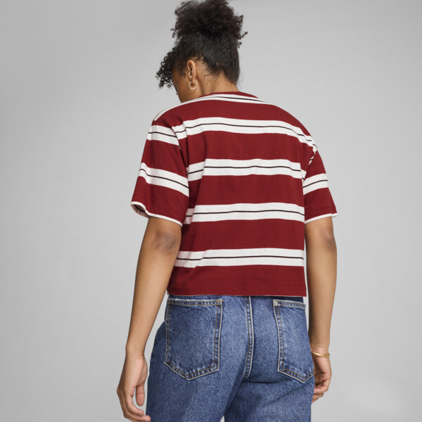 PUMA SQUAD Striped Tee Women red PUMA South Africa