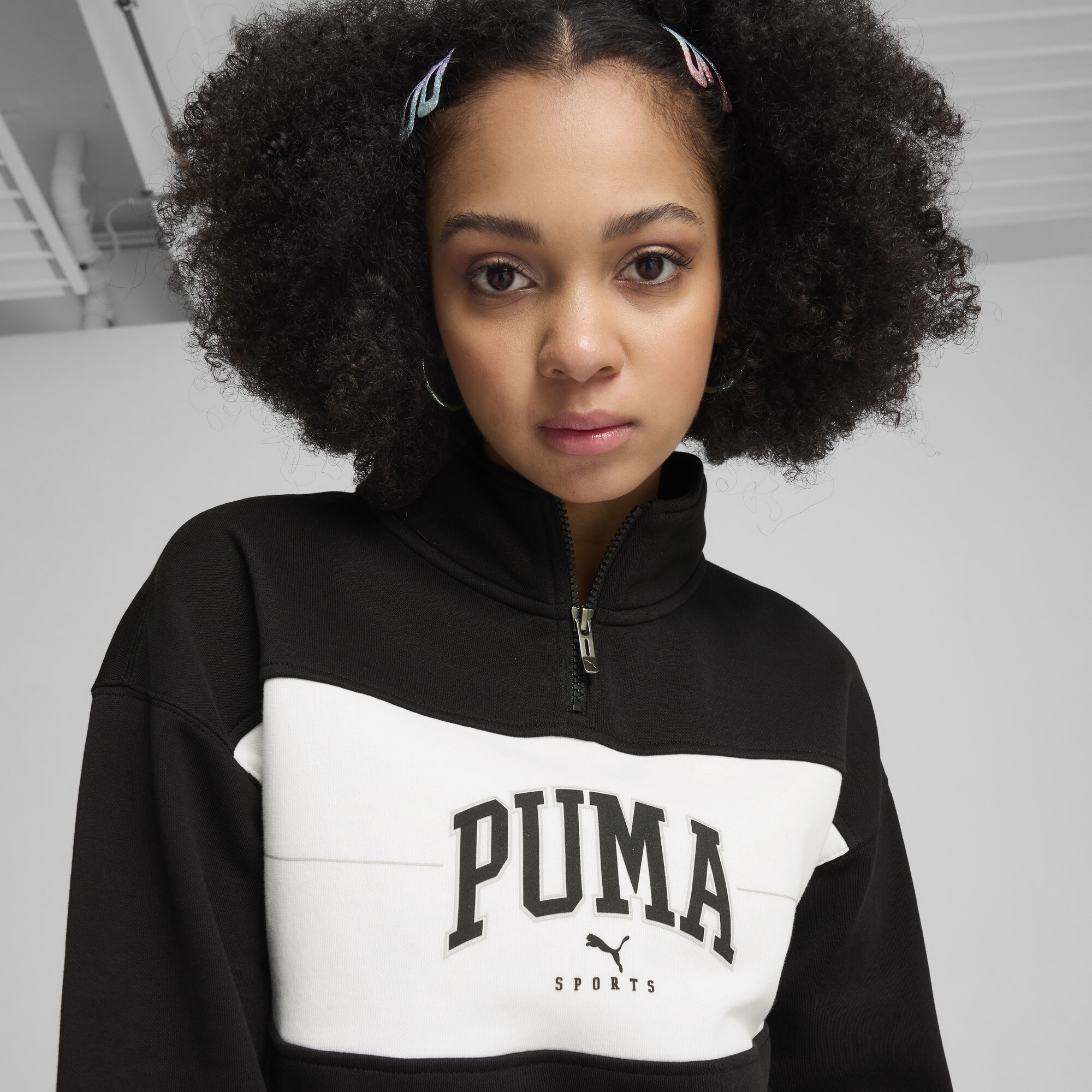 Damska Bluza Z Kapturem I Zamkiem 1/4 PUMA SQUAD