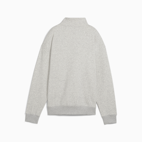 Buzo de cuello con cierre PUMA SQUAD para mujer, Light Gray Heather, large-ARG