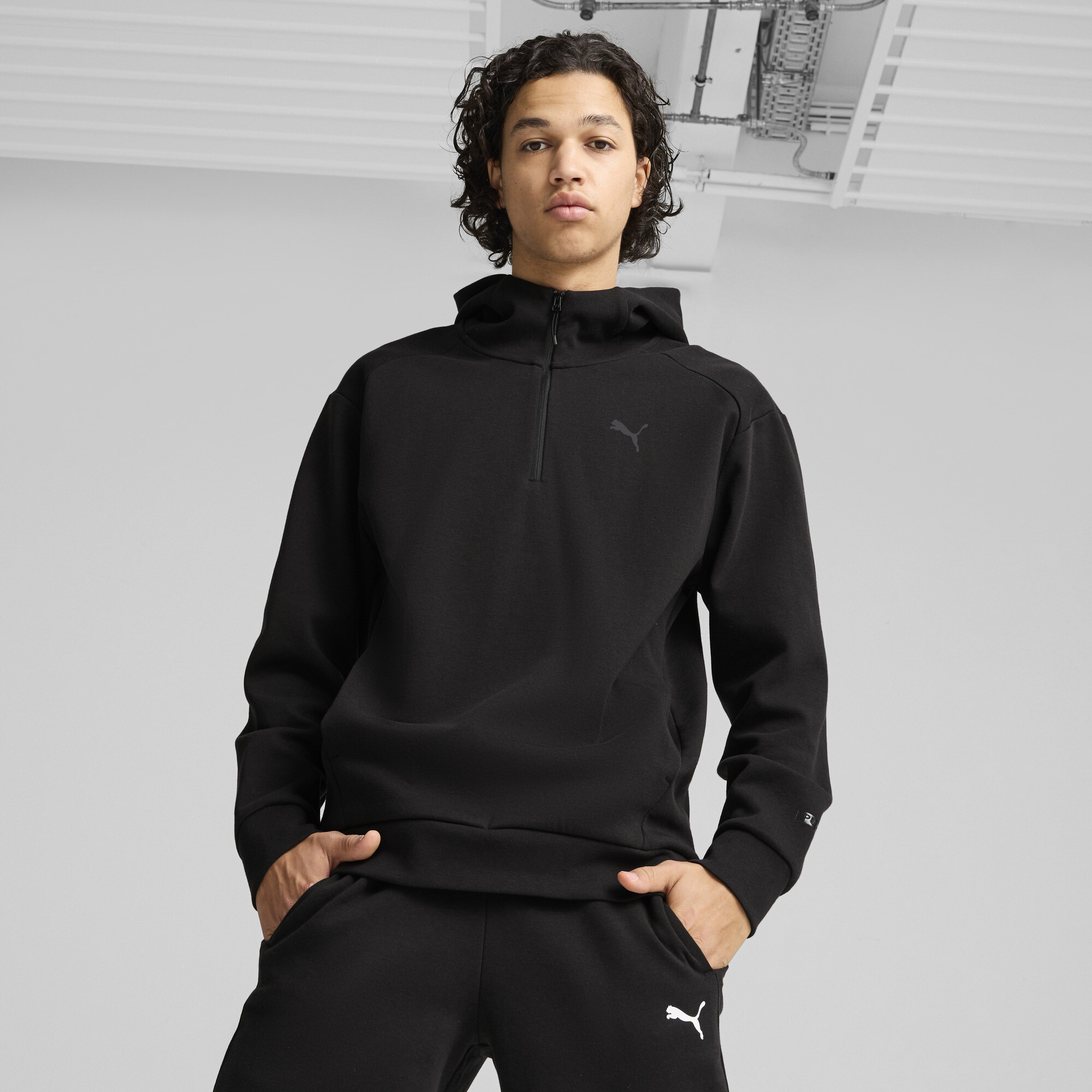 Puma RAD/CAL Hoodie mit halbem Reißverschluss Herren | Mit Plain | Black | Größe: XL