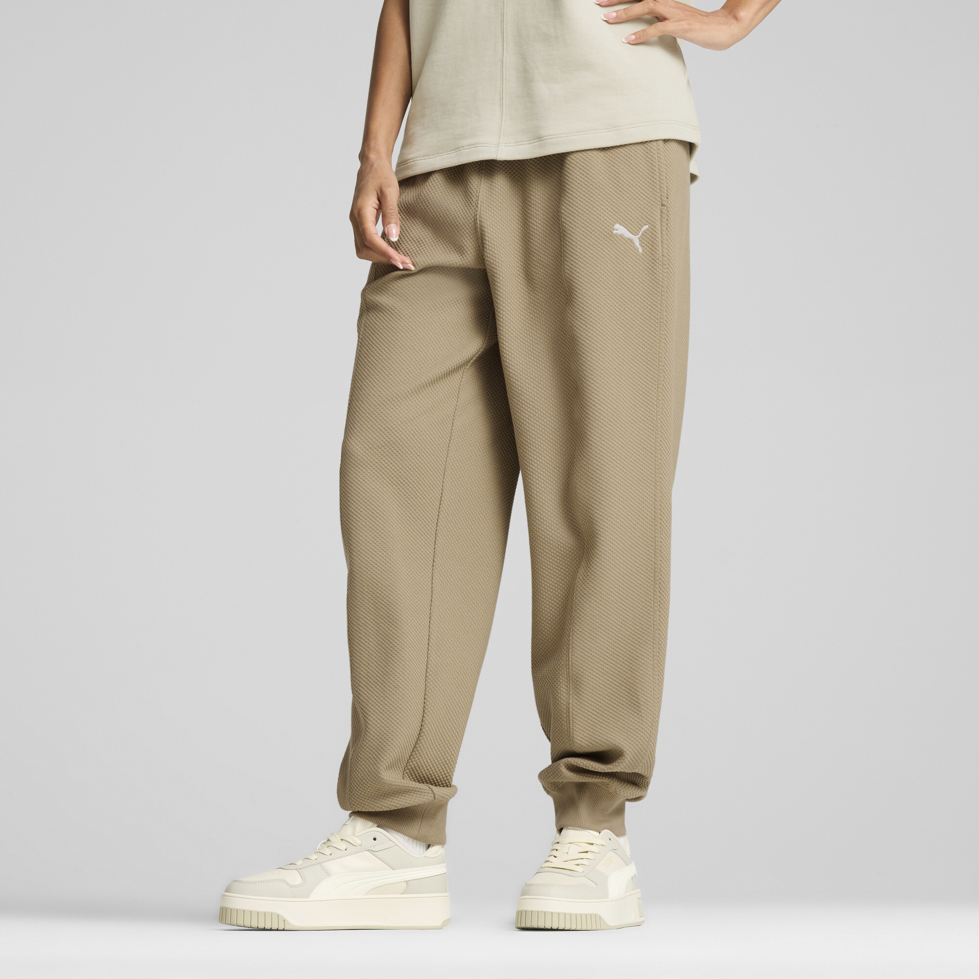 Puma HER Hochgeschnittene Hose Damen | Mit Plain | Oak Branch | Größe: XXS