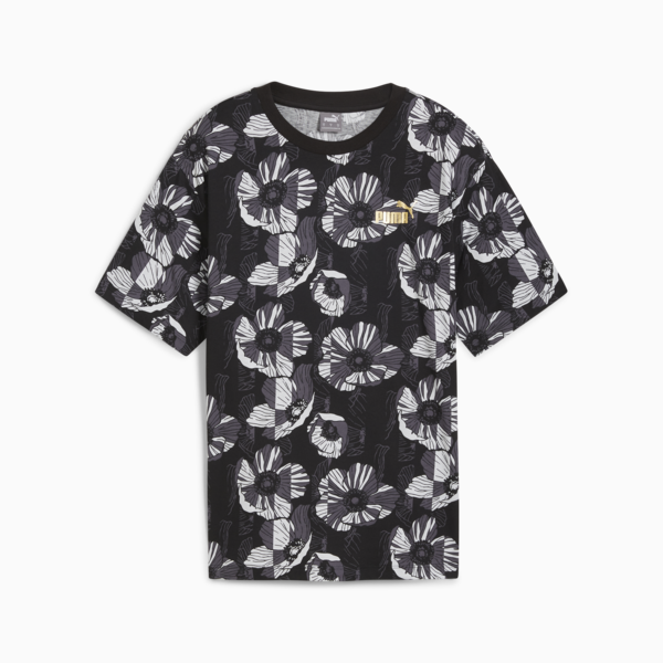 Remera con estampado integral ESS+ CLASS ACT para mujer, PUMA Black, large-ARG