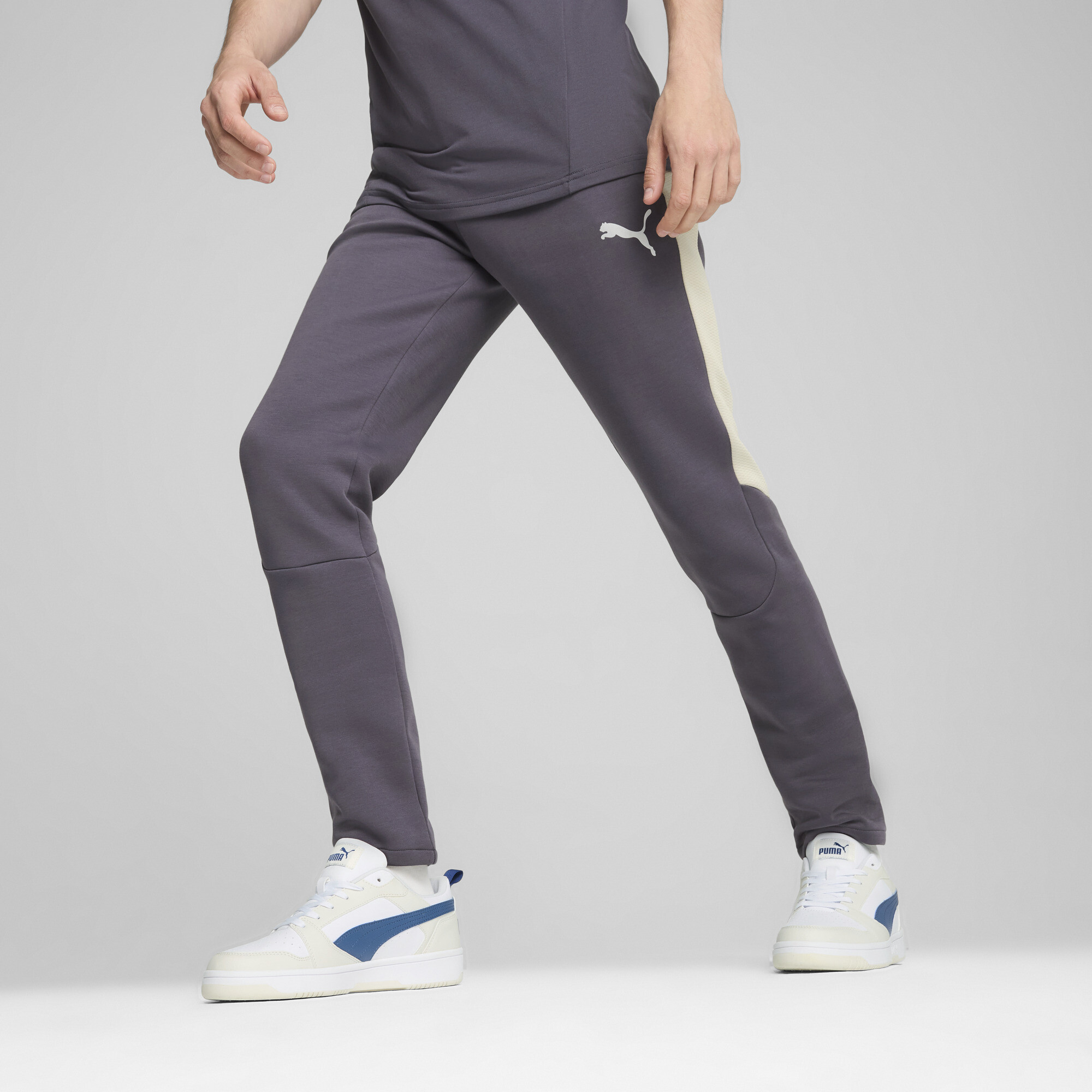 Puma EVOSTRIPE Hose Herren | Mit Plain | Galactic Gray | Größe: L