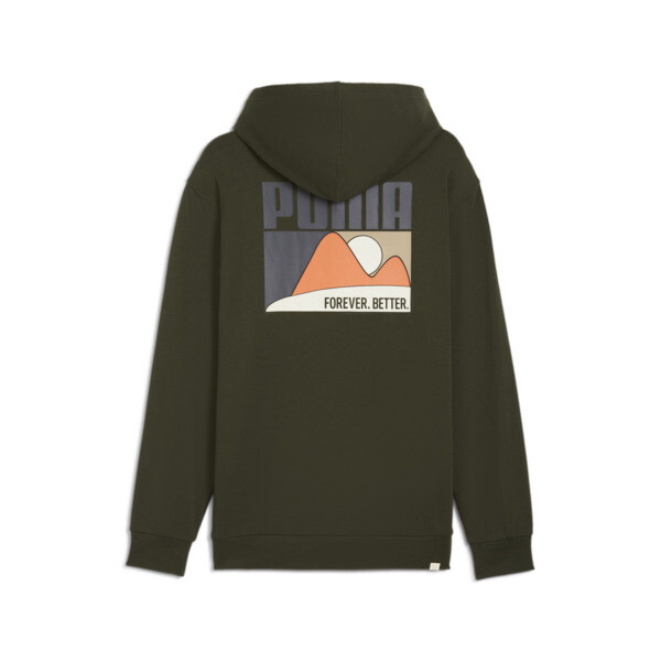 Olive green puma hoodie sale