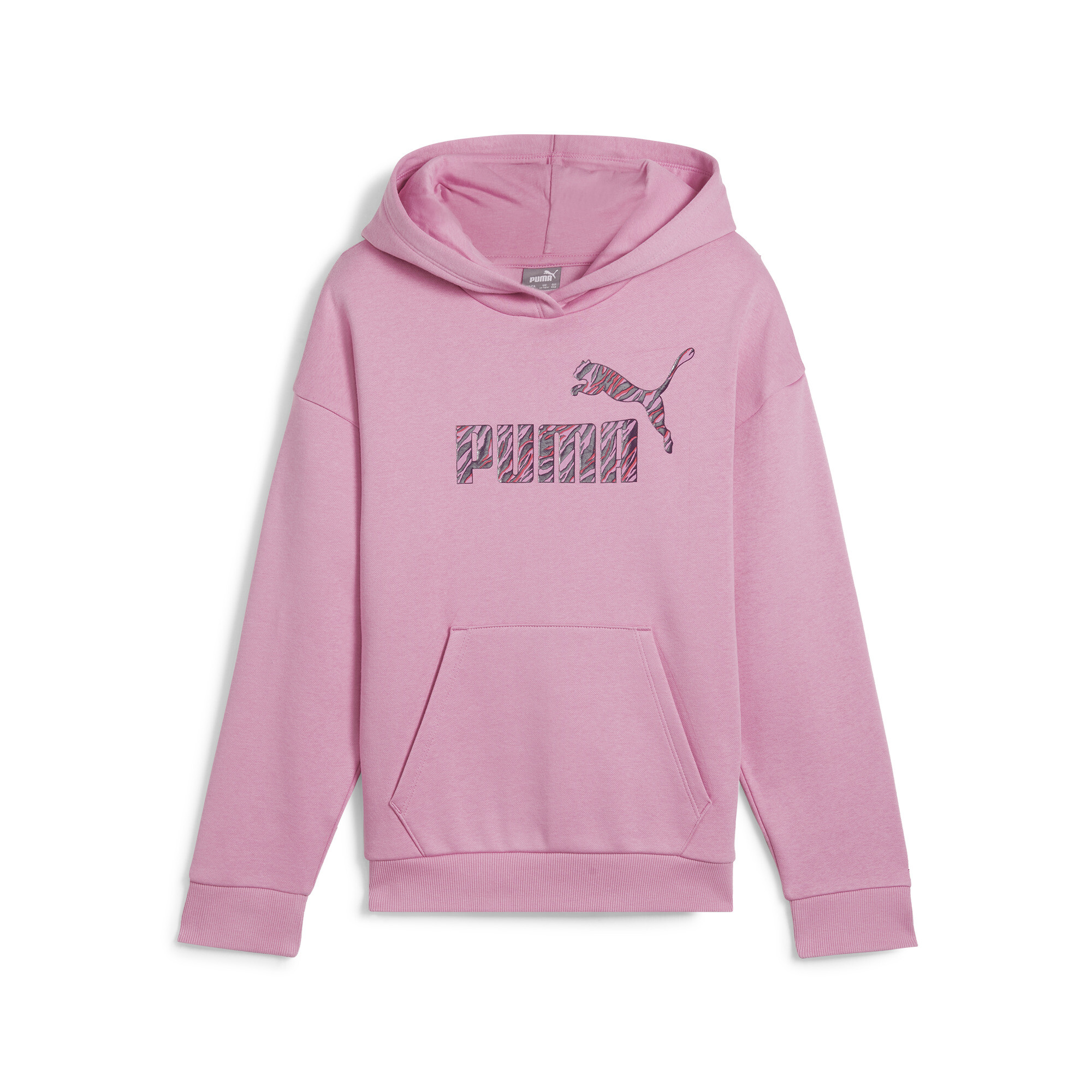 Puma ESS+ ANIMAL Hoodie Teenager Für Damen Für Kinder | Mit Animal Print | Mauved Out | Größe: 5-6Y