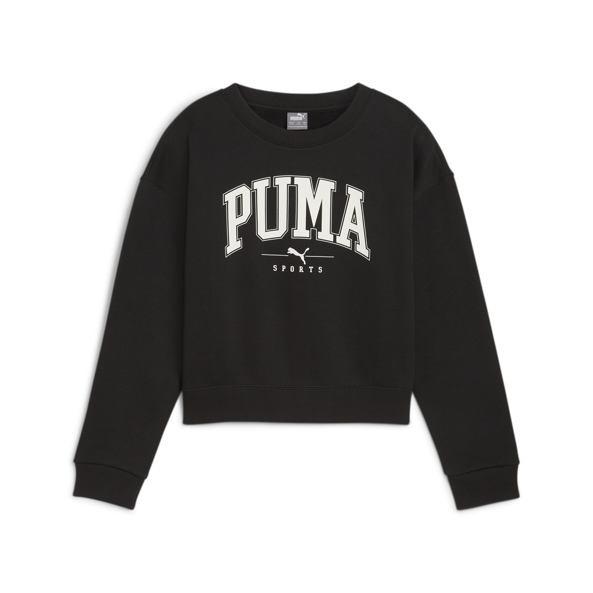 Puma SQUAD Oberteil mit Rundhalsausschnitt Teenager Für Damen Für Kinder | Mit Print | Black | Größe: 7-8Y