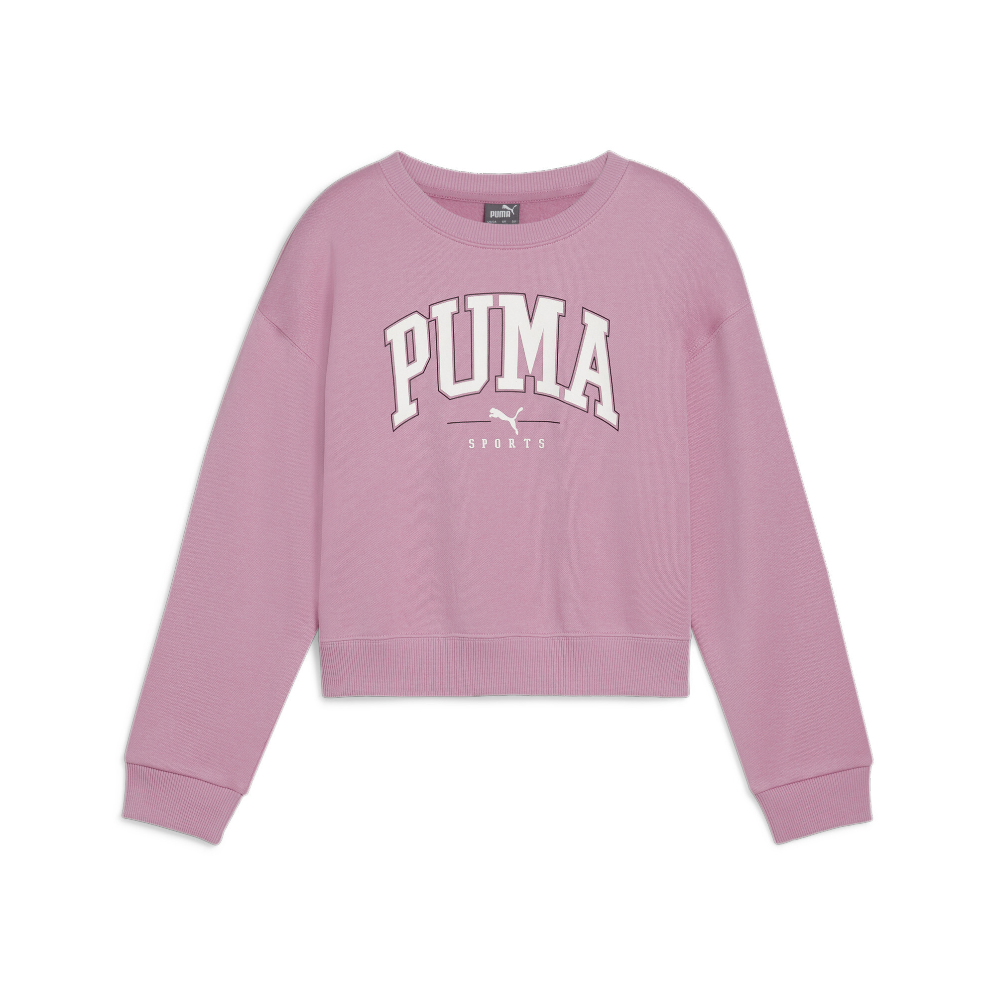 Women's Puma SQUAD Crew Shirt Sweat Youth, Pink, Size 7-8Y, Clothing