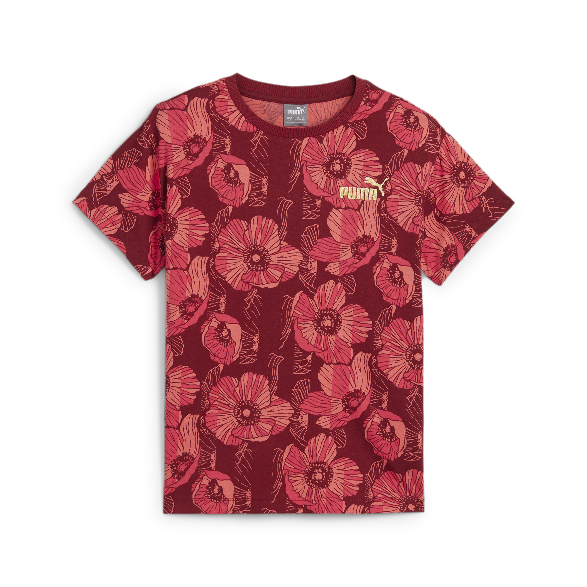 Puma ESS+ CLASS ACT T-Shirt Teenager Für Damen Für Kinder | Mit Print | Intense Red | Größe: 15-16Y