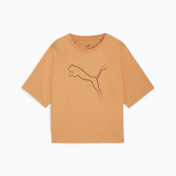 PUMA MOTION Relaxed Tee Women, Bright Melon, swatch-ZAF