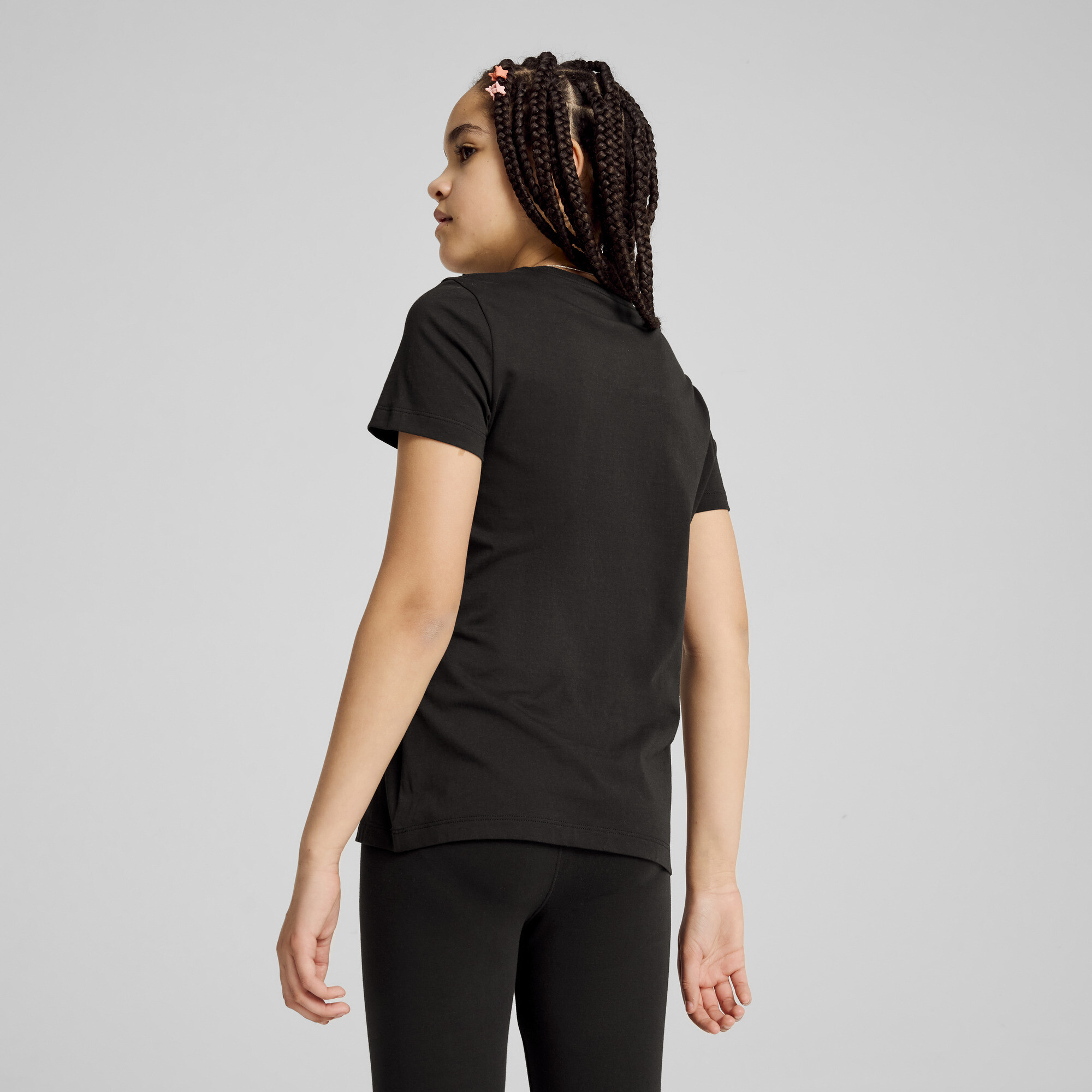 Women's Puma SQUAD Tee Youth, Black, Size 11-12Y, Clothing