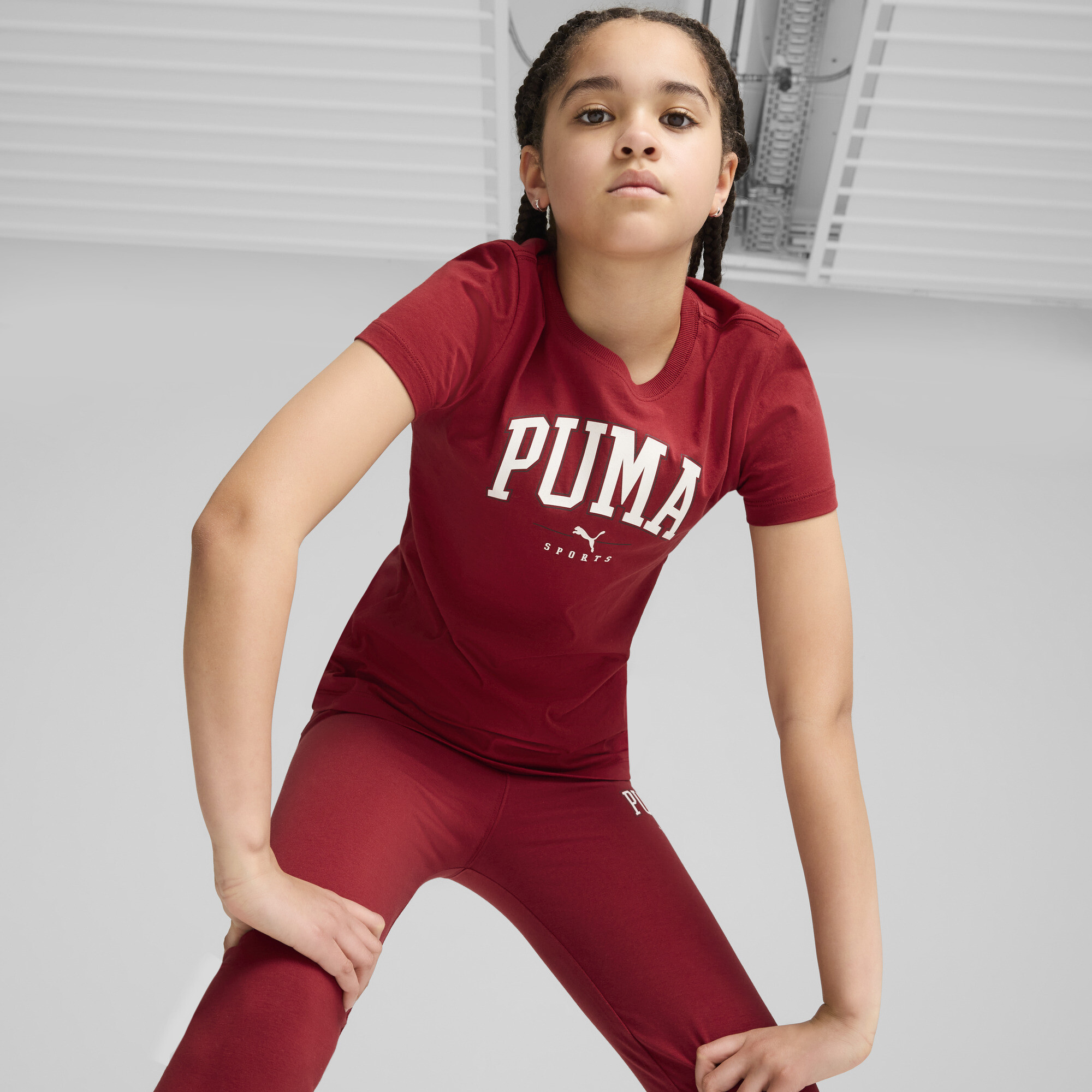 Women's Puma SQUAD Tee Youth, Red, Size 13-14Y, Age