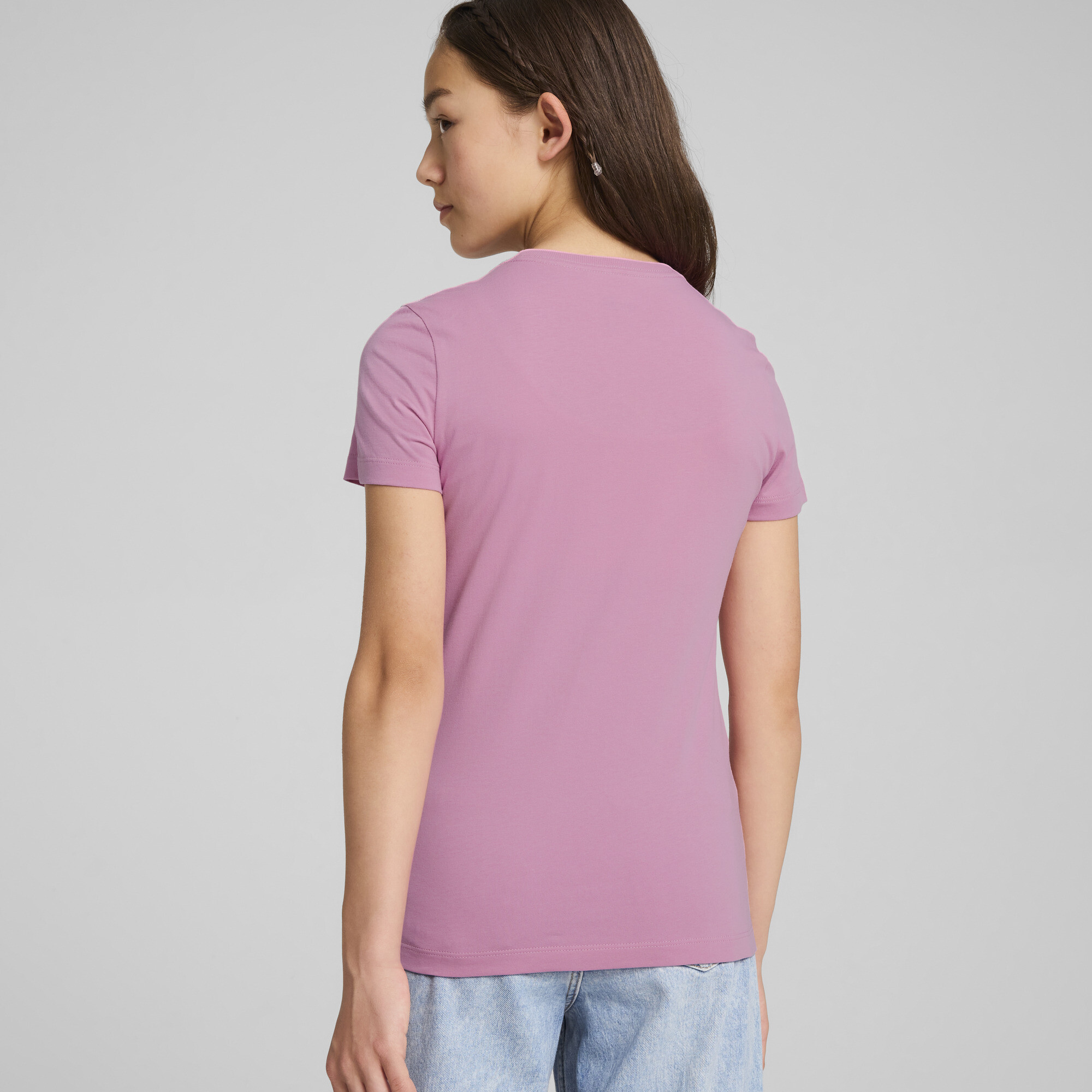 Women's Puma SQUAD Tee Youth, Pink, Size 13-14Y, Clothing