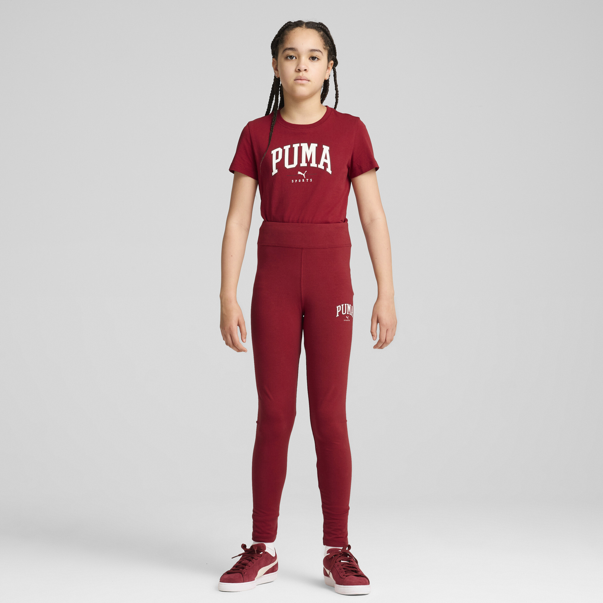 Women's Puma SQUAD Leggings Youth, Red, Size 9-10Y, Clothing