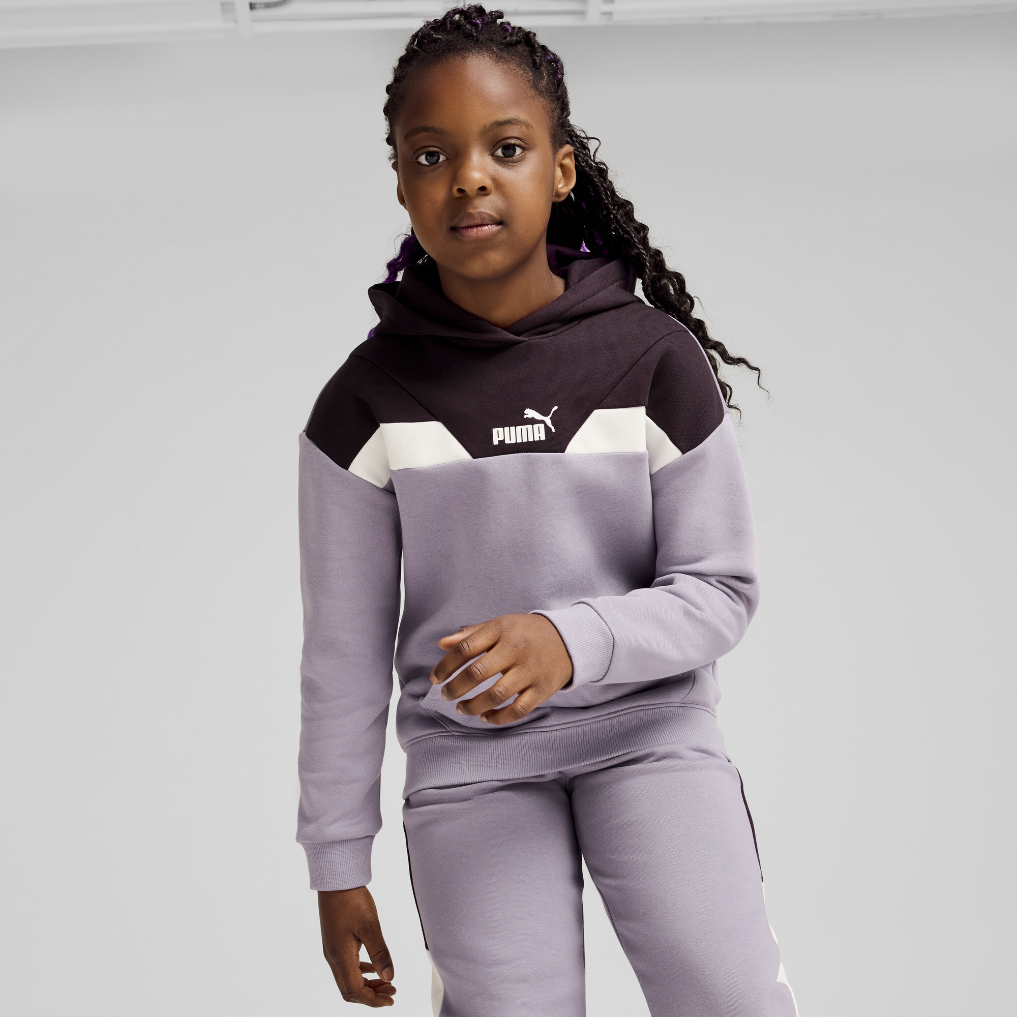 Women's Puma POWER Hoodie Youth, Purple, Size 13-14Y, Clothing