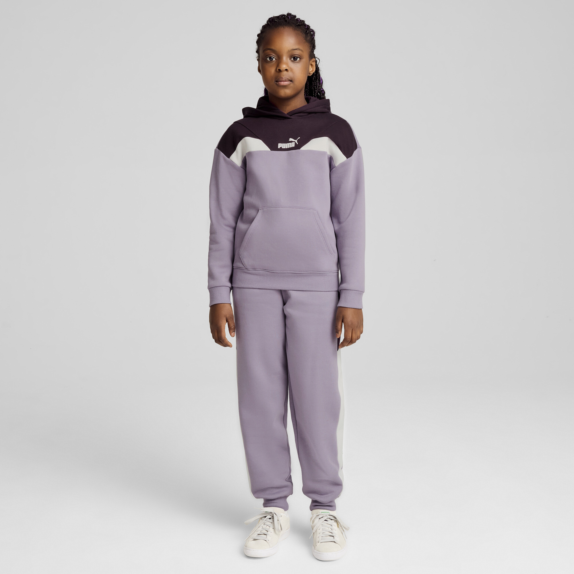 Women's Puma POWER Hoodie Youth, Purple, Size 13-14Y, Clothing