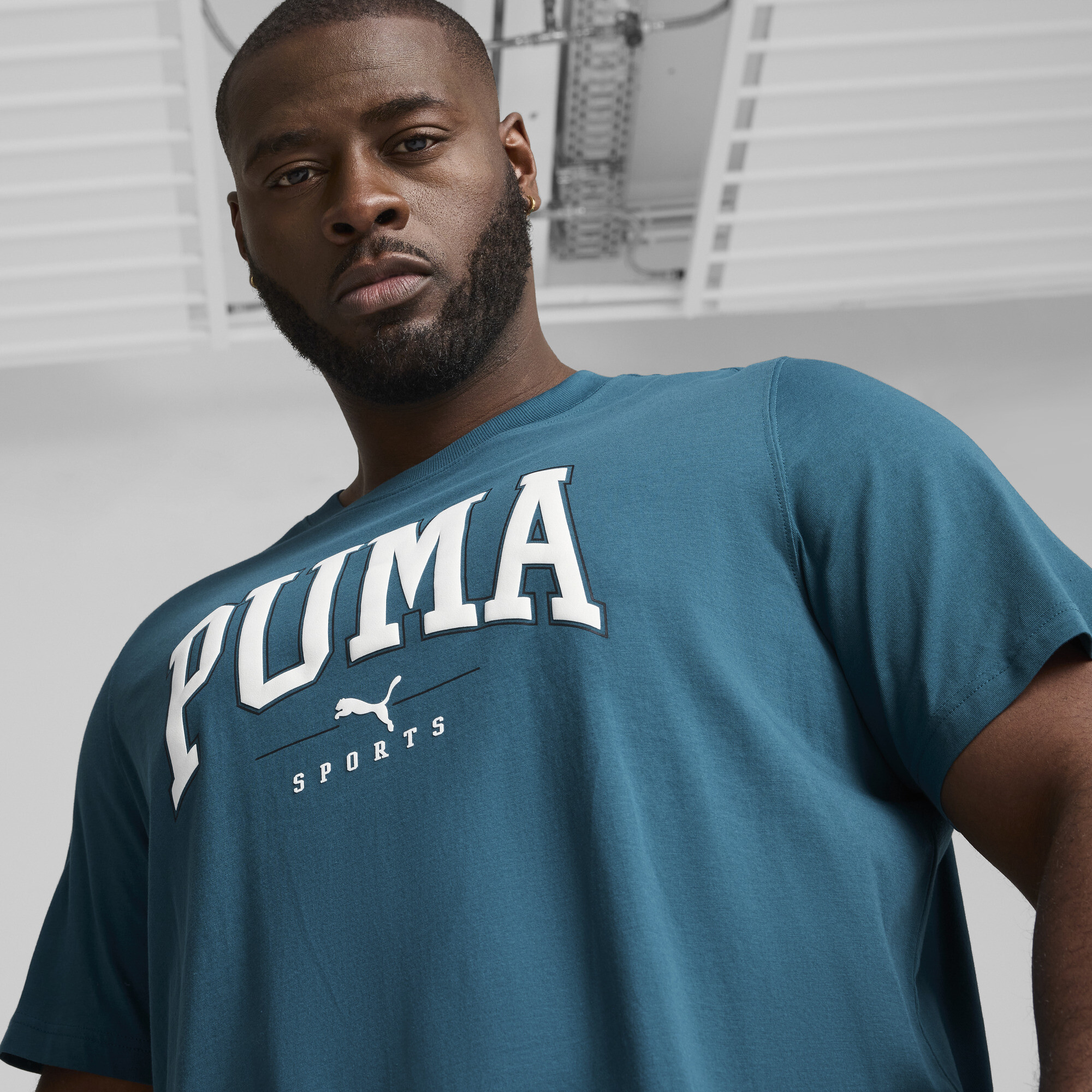 Men's Puma SQUAD T-Shirt, Green, Size M, Clothing