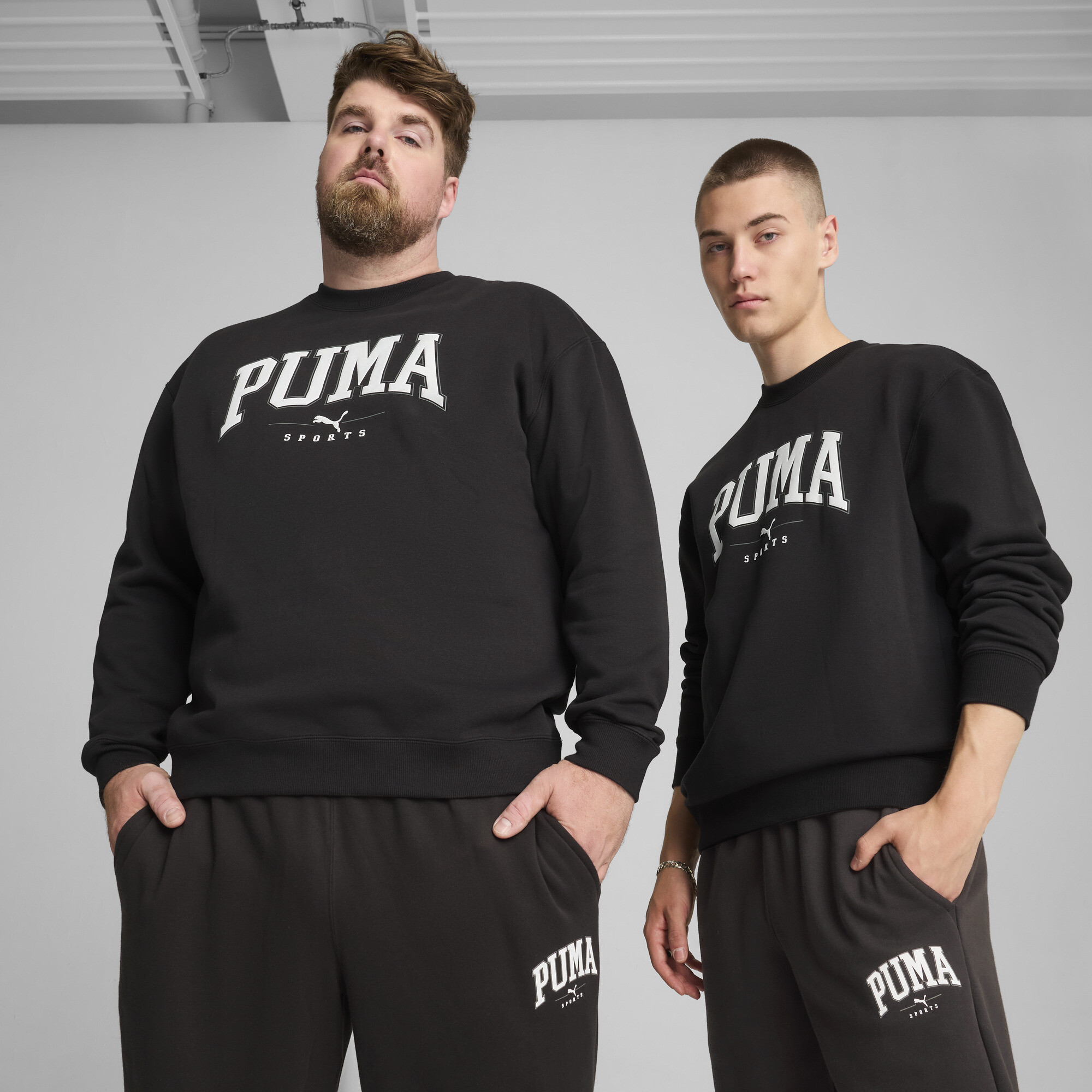 Men's Puma SQUAD Crewneck, Black, Size 3XL, Clothing