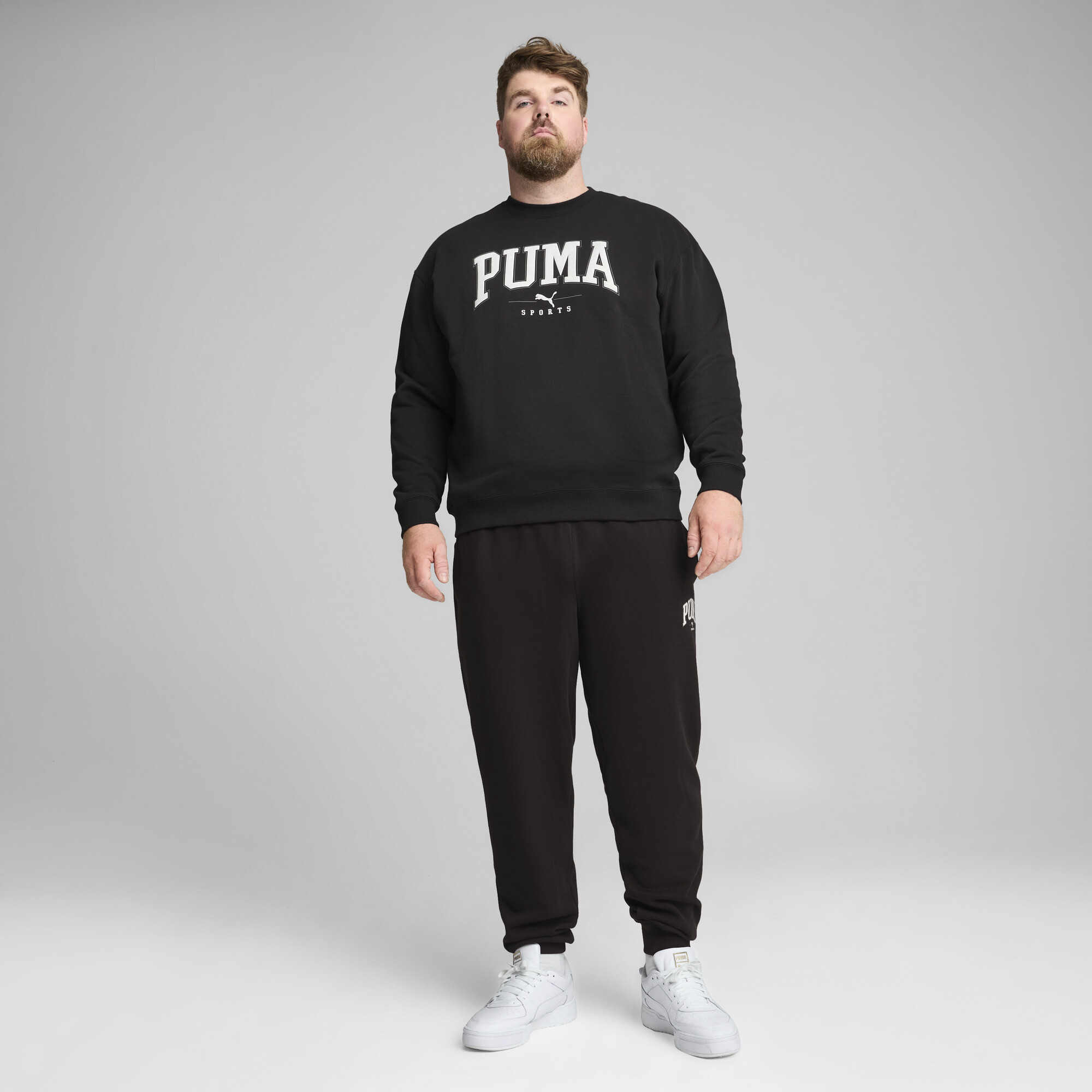 Men's Puma SQUAD Crewneck, Black, Size 3XL, Clothing