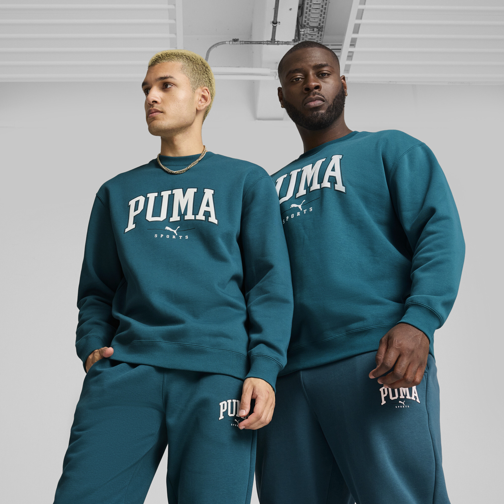 Puma SQUAD Crewneck Herren | Mit Print | Cold Green | Größe: XL