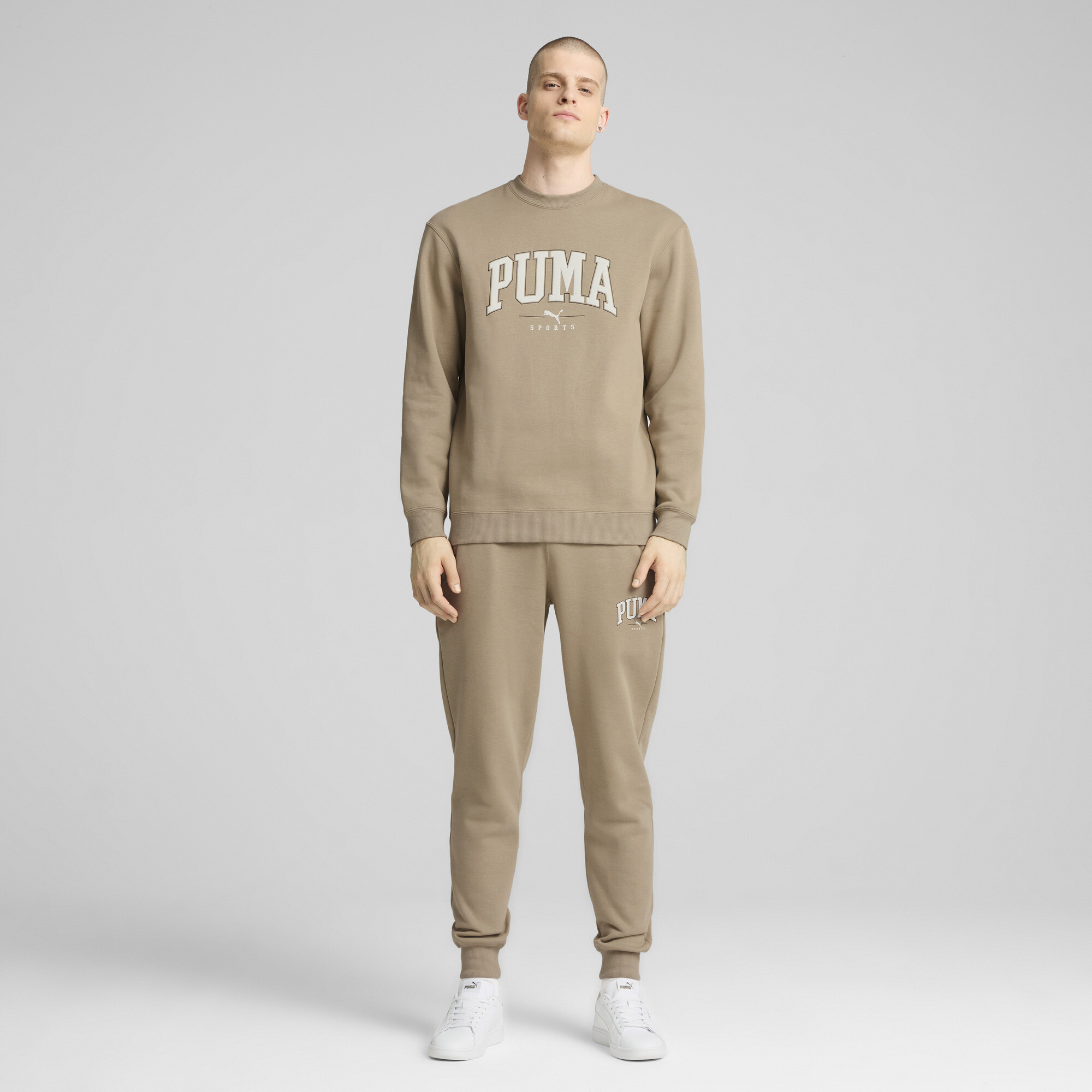 Men's Puma SQUAD Crewneck, Beige, Size L, Clothing