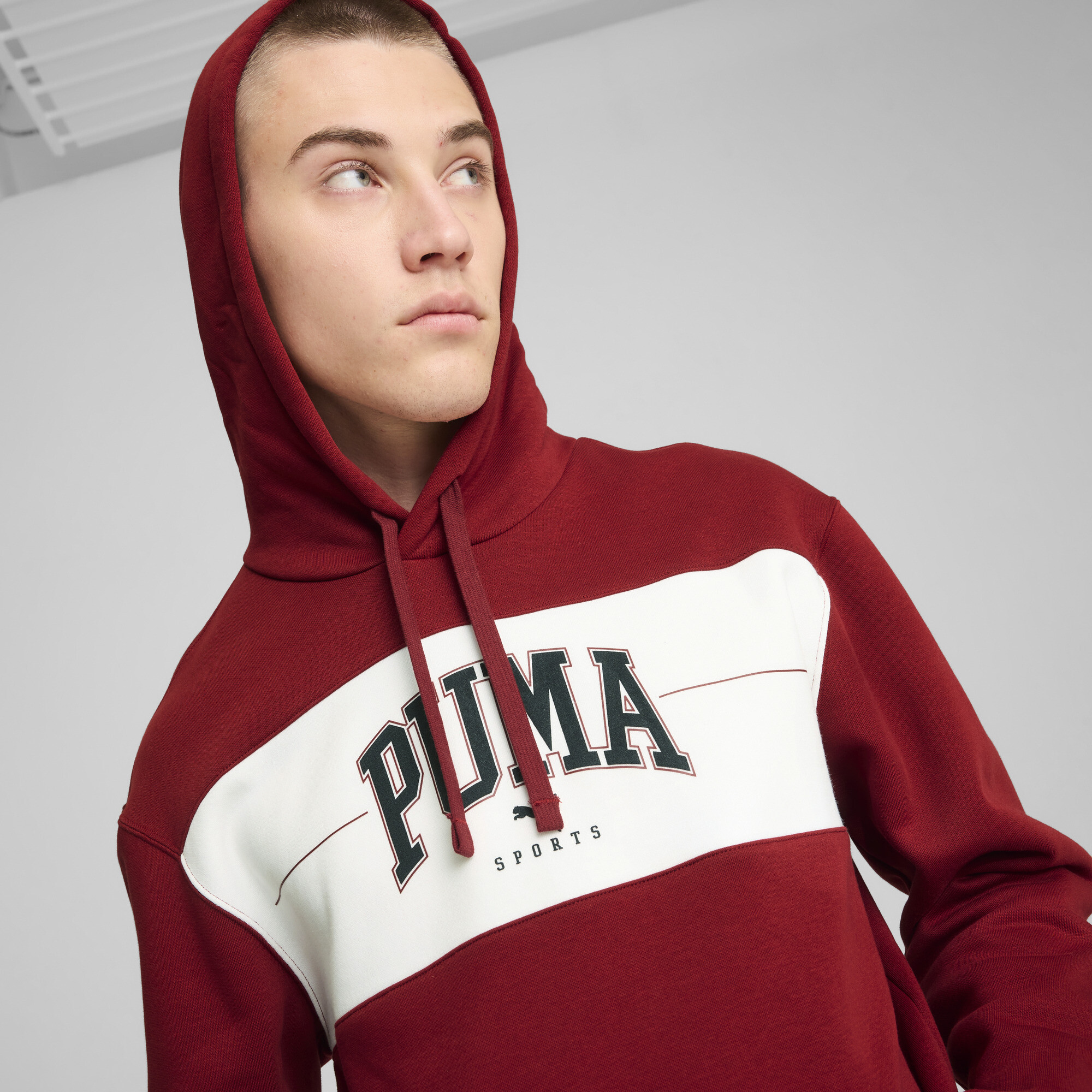 Men's Puma SQUAD Hoodie, Red, Size XL, Clothing