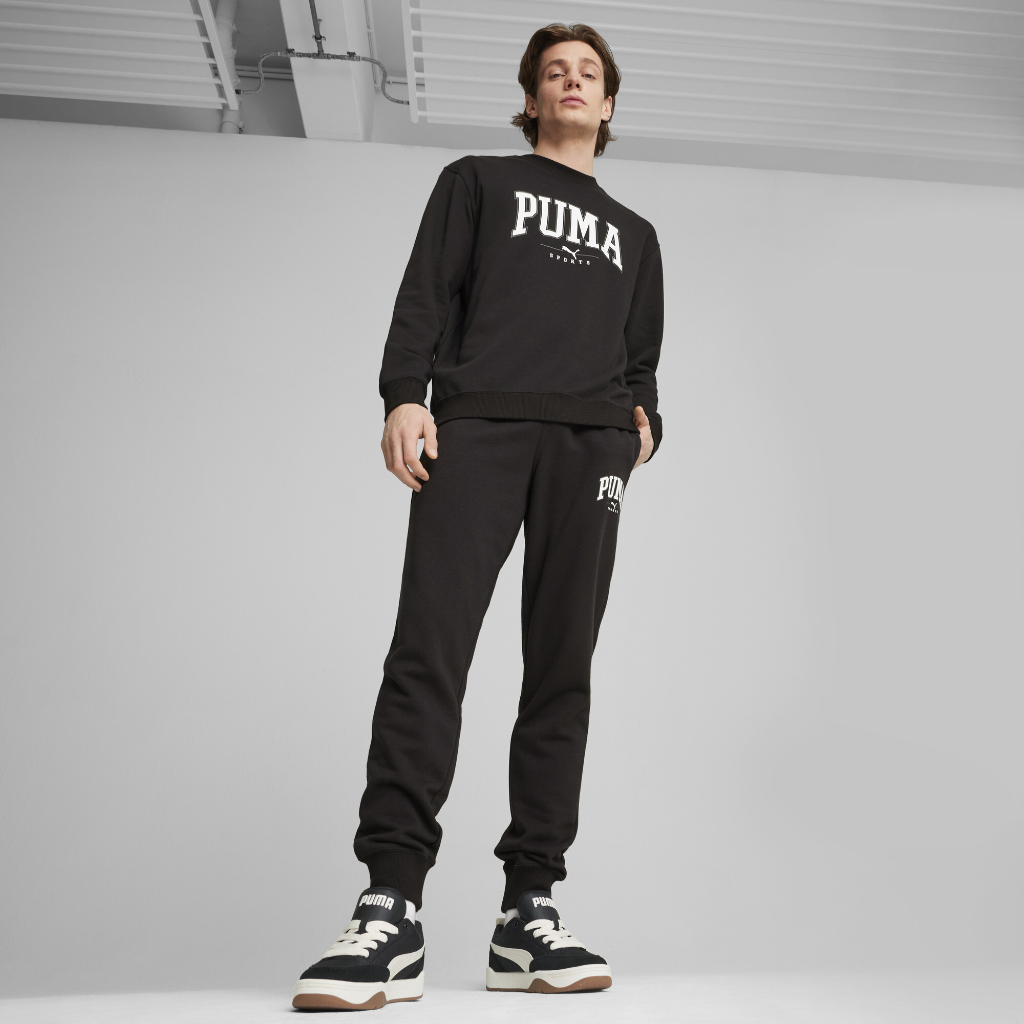 Men's PUMA SQUAD Sweatpants Men In Black, Size Small, Cotton