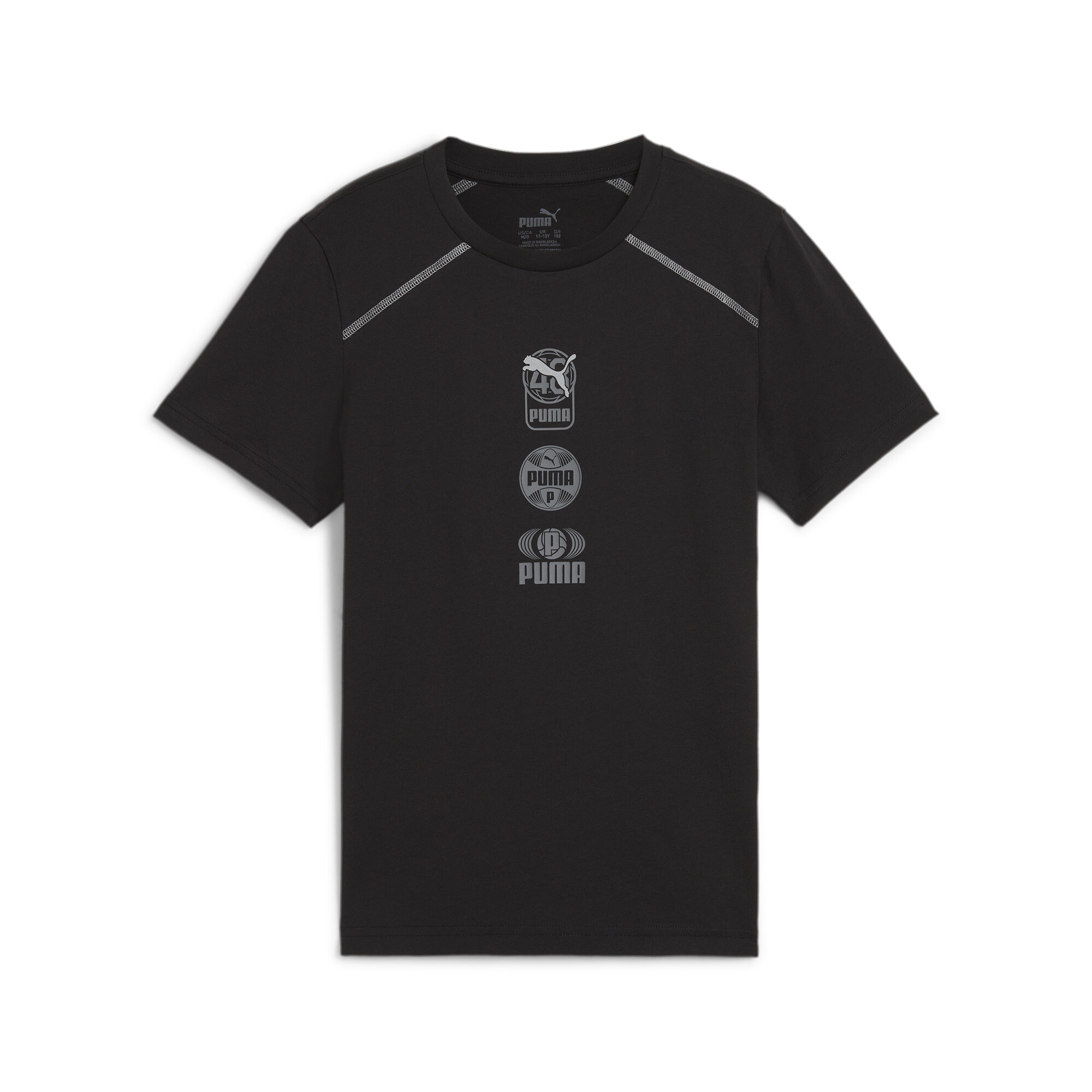 Puma ACTIVE SPORTS T-Shirt mit Grafik Teenager Für Herren Für Damen Für Kinder | Mit Plain | Black | Größe: 13-14Y