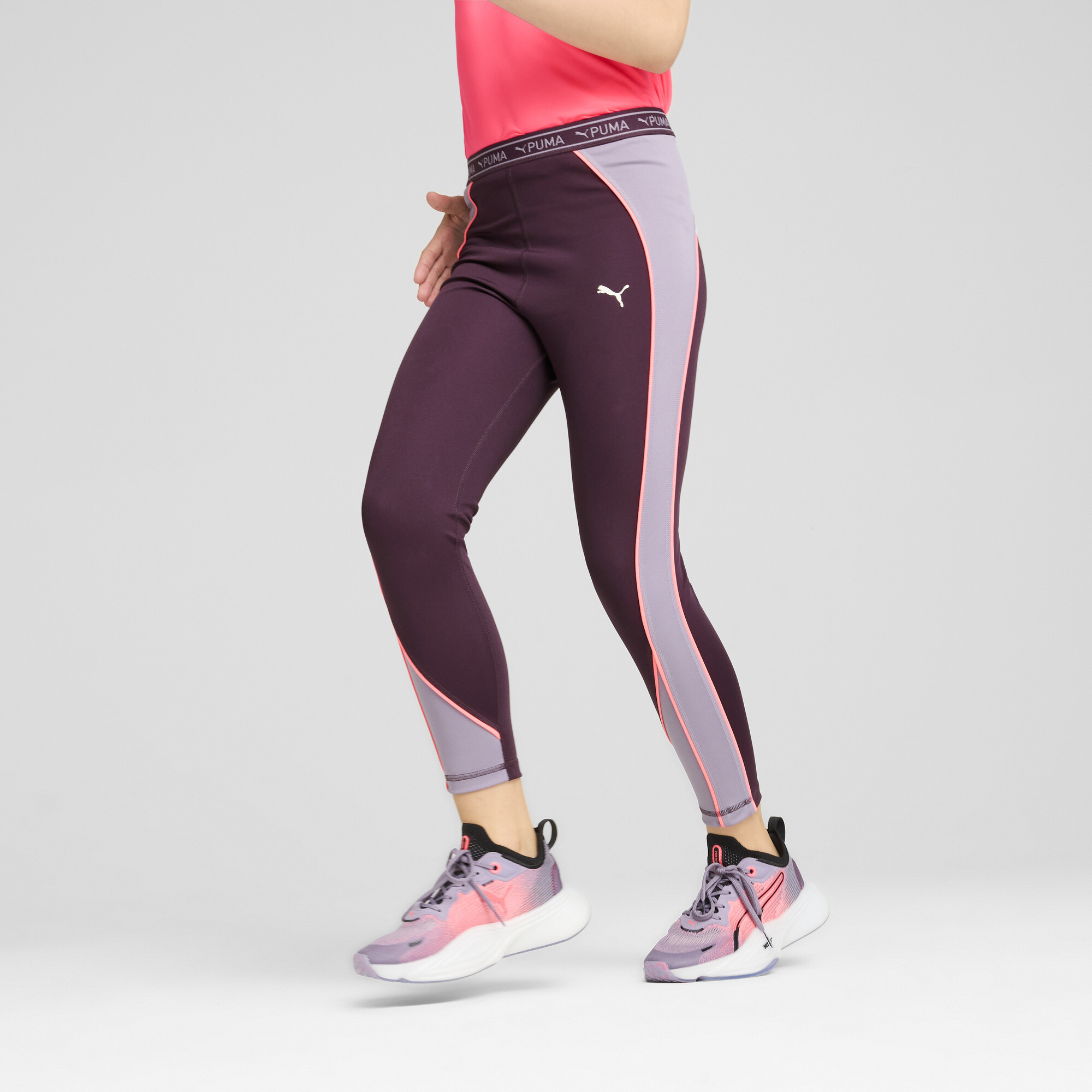 Puma FIT 7/8 Tights Teenager Für Damen Für Kinder | Mit Plain | Midnight Plum | Größe: 11-12Y