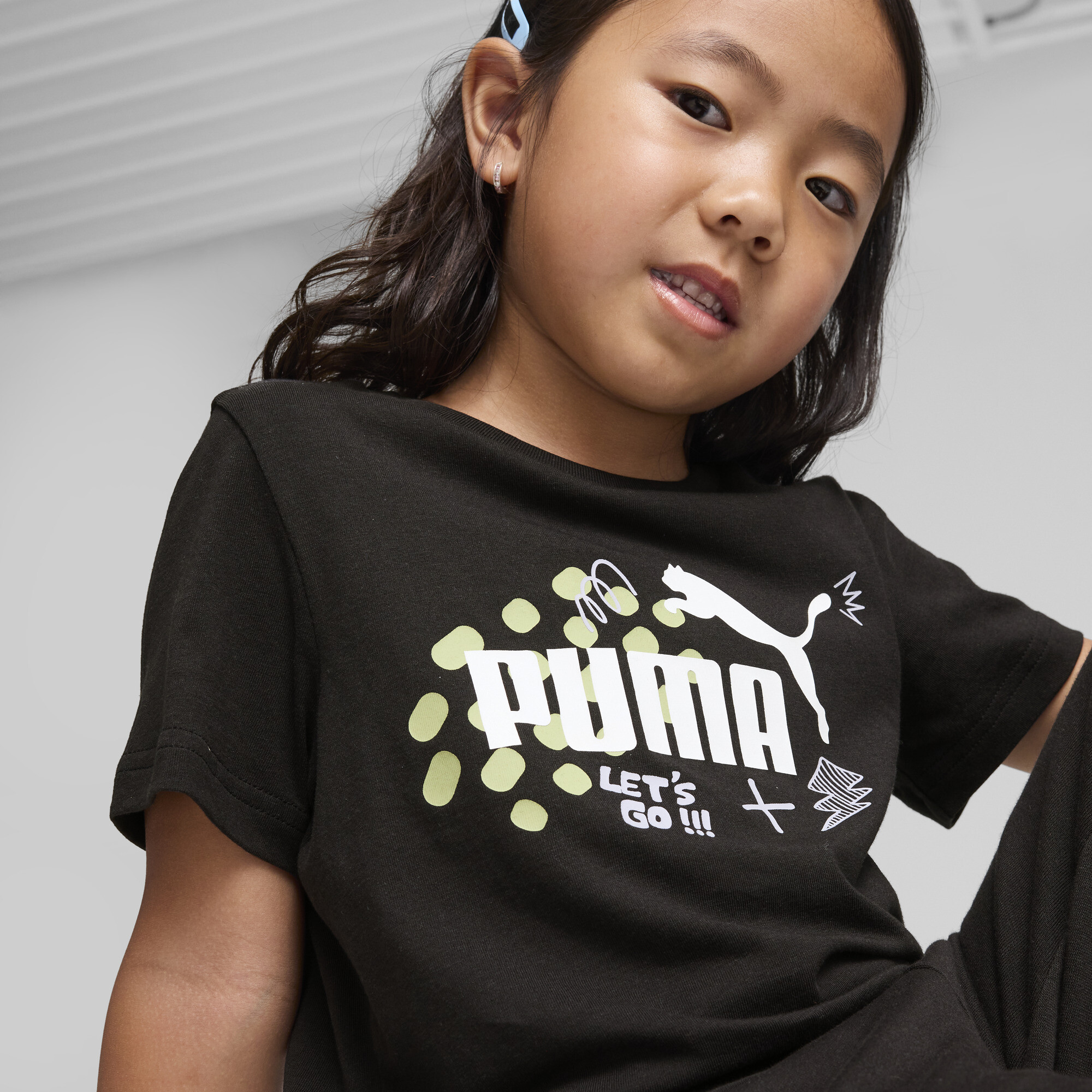 ESS+ Puma Tee Kids, Black, Size 1-2Y, Clothing