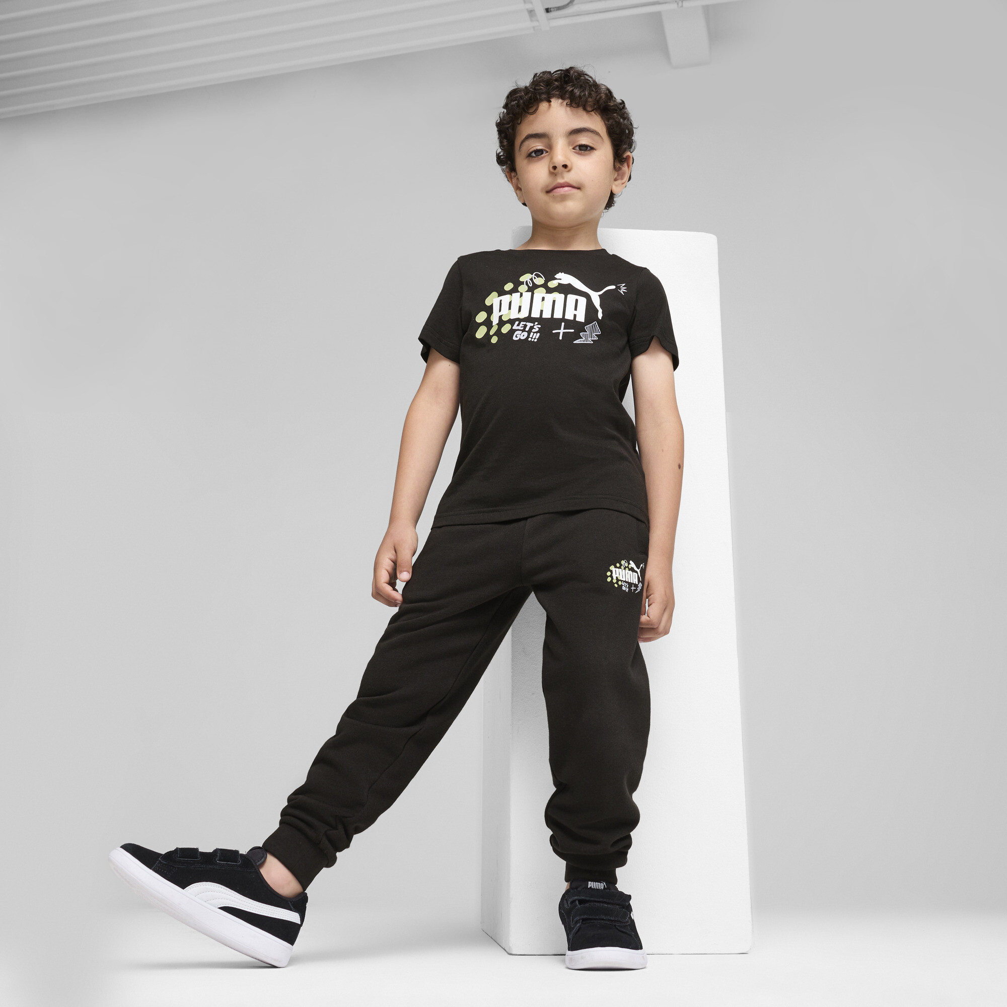 ESS+ Puma Tee Kids, Black, Size 1-2Y, Clothing