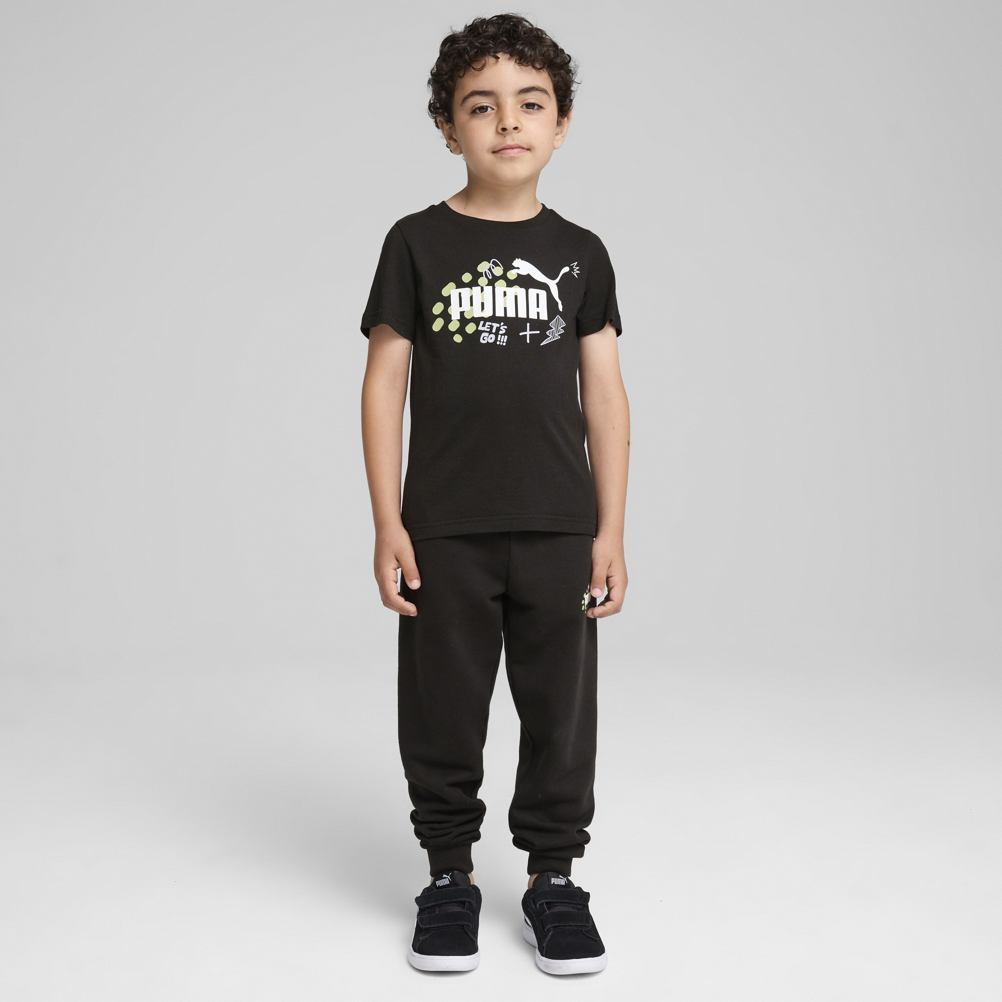 ESS+ Puma Tee Kids, Black, Size 1-2Y, Clothing