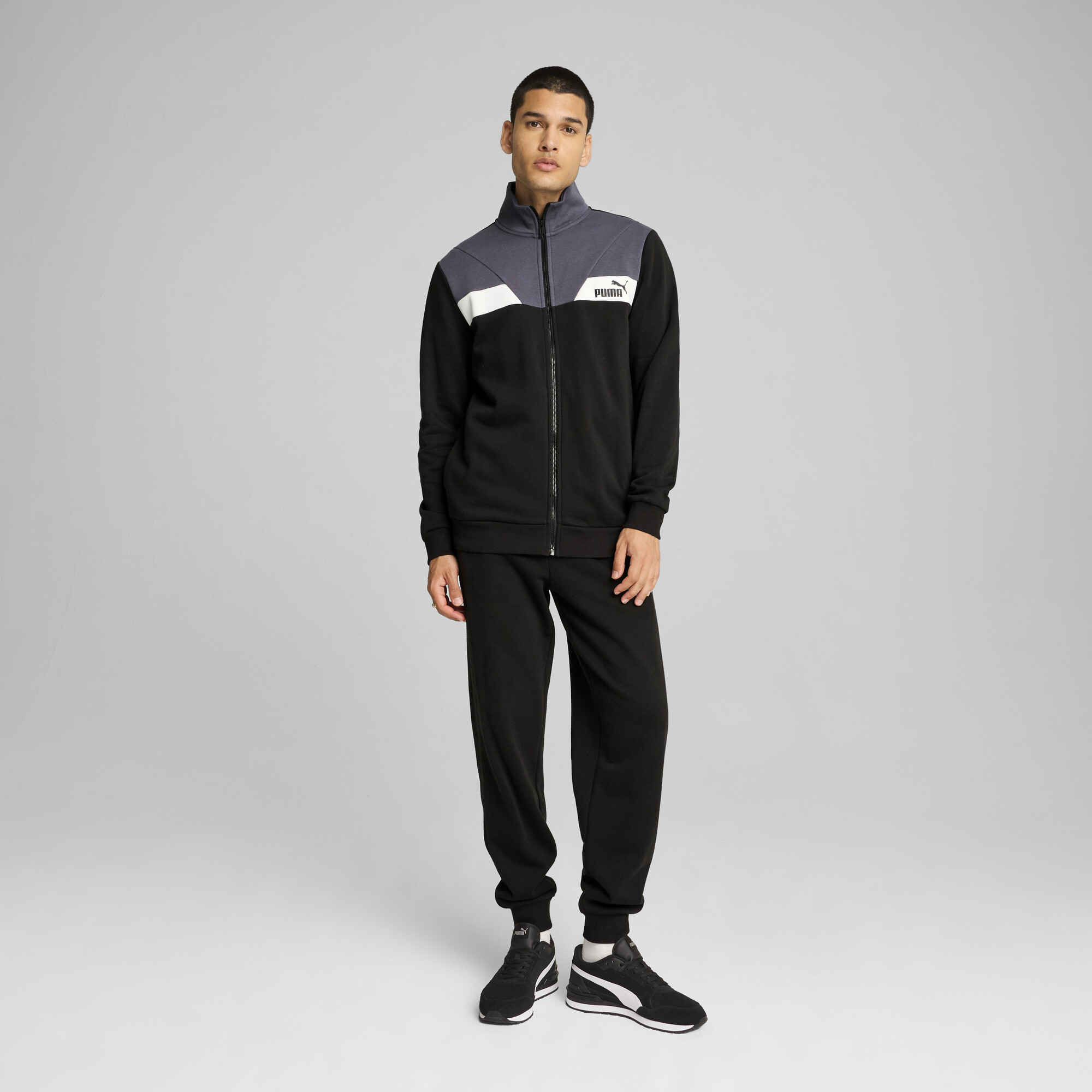 Men's Puma POWER Tracksuit, Black, Size XL, Clothing