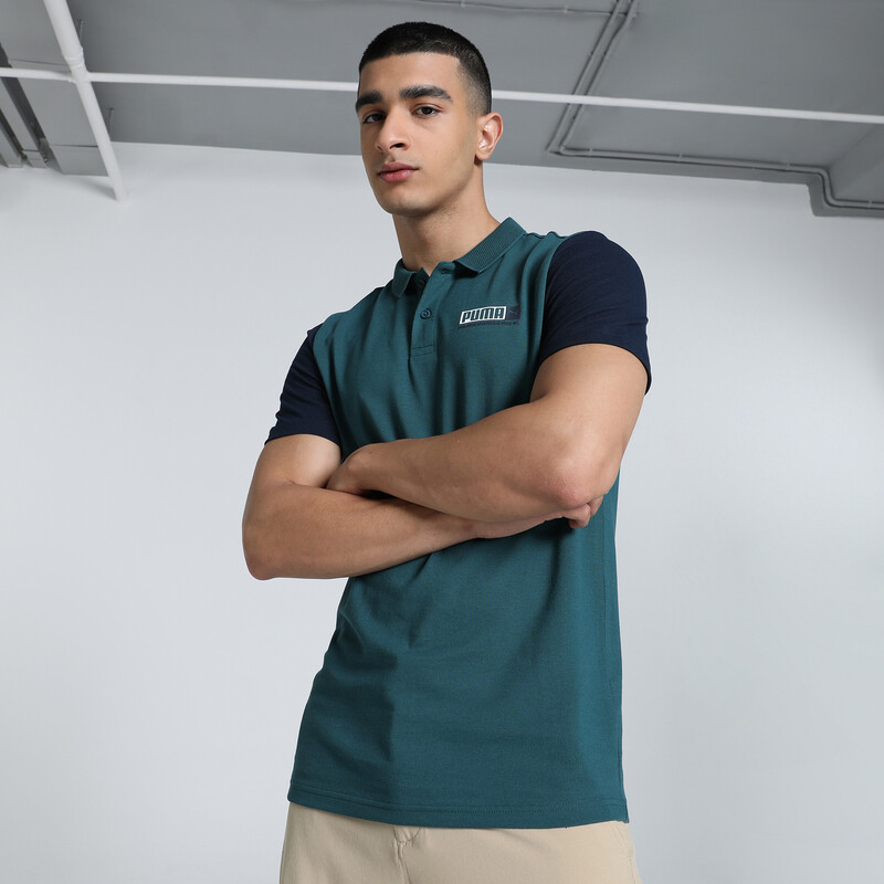

Men's PUMA Contrast Sleeve Slim Fit Polo