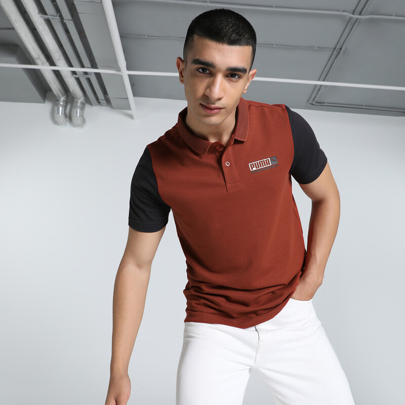 

Men's PUMA Contrast Sleeve Slim Fit Polo