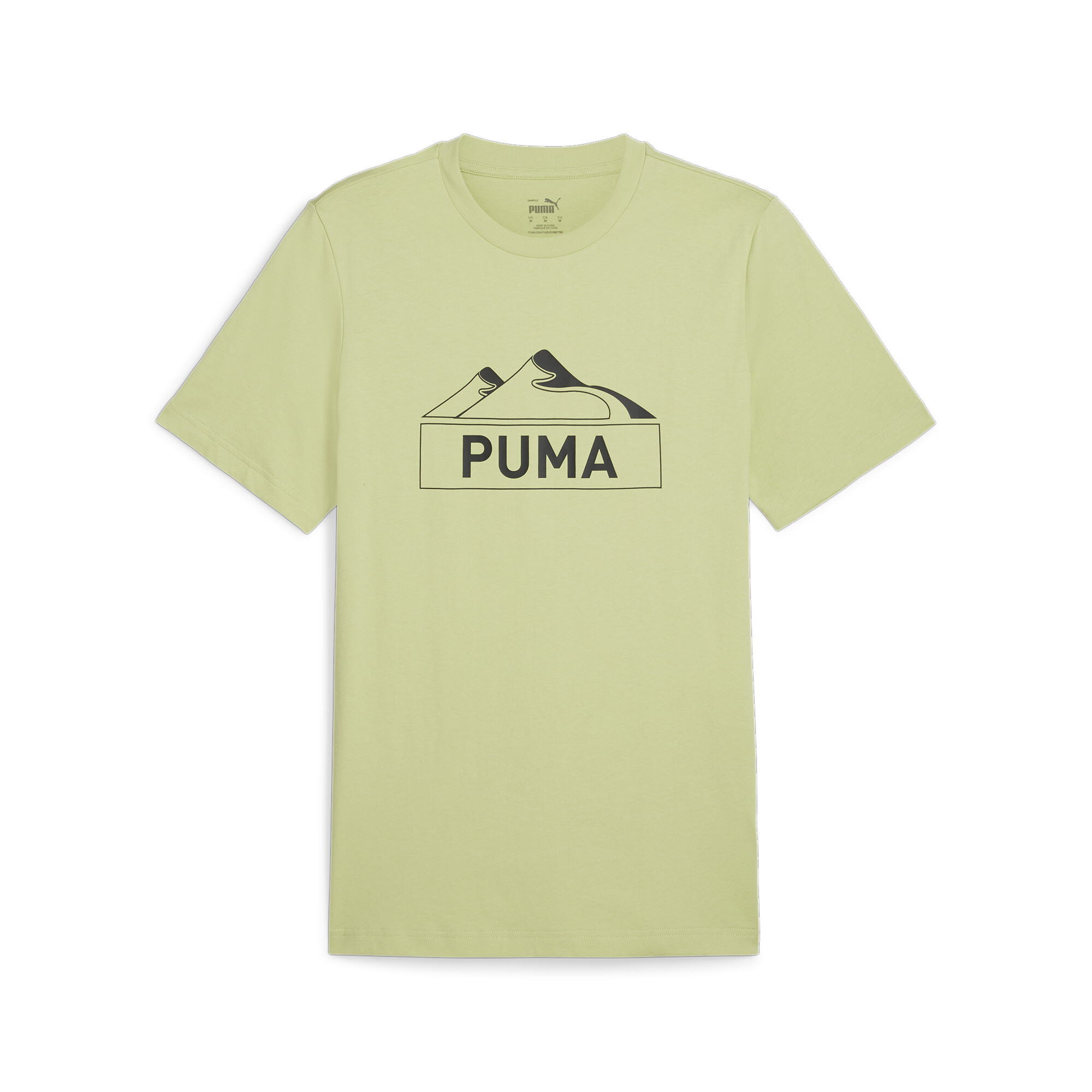 Puma OPEN ROAD Graphic T-Shirt Herren | Mit Print | Pistachio Green | Größe: XL