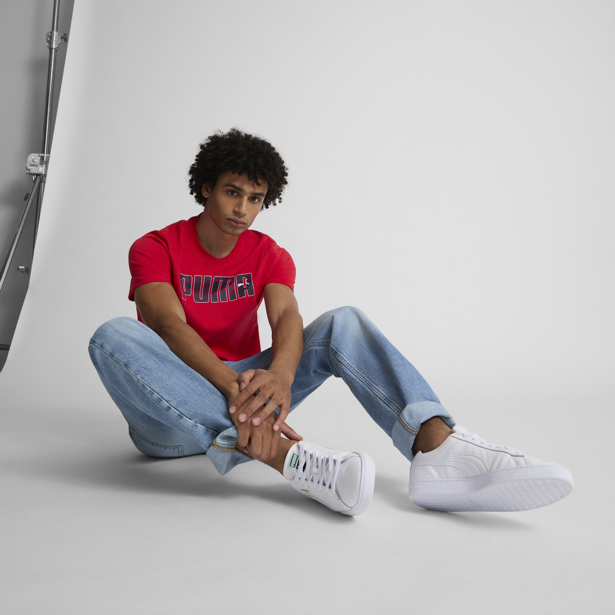 PUMA Men's Hoops Logo Tee