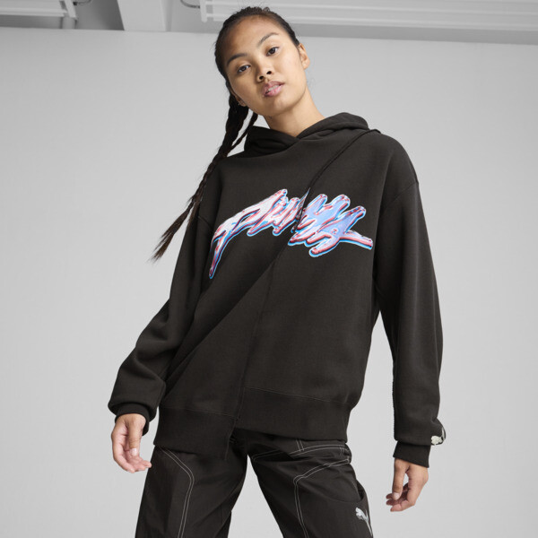 Cherry on Top Graphic Basketball Hoodie Women black PUMA