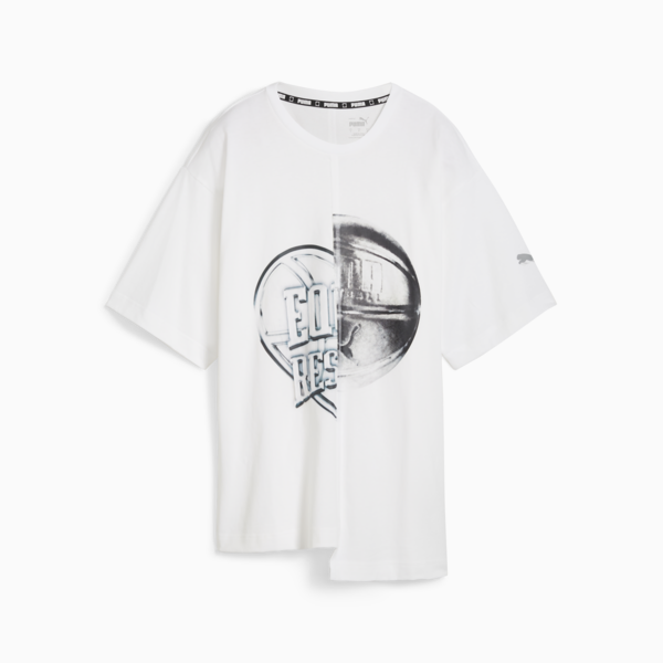Remera de basketball Cherry On Top Cut And Sew para mujer, PUMA White, large-ARG