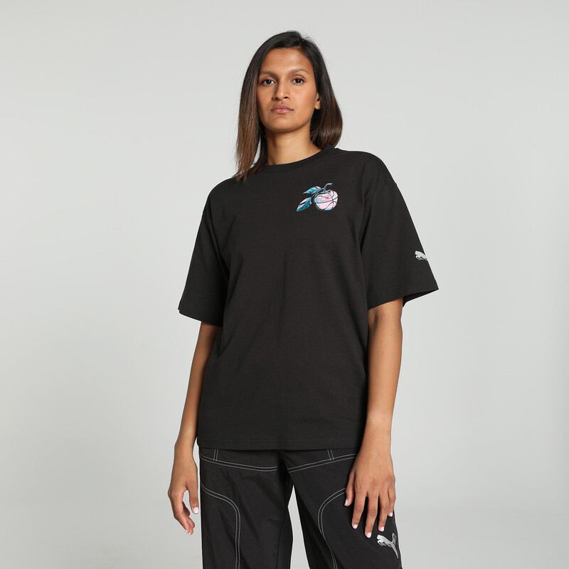 

Women's PUMA Cherry On Top Graphic Oversized Fit Basketball Tee
