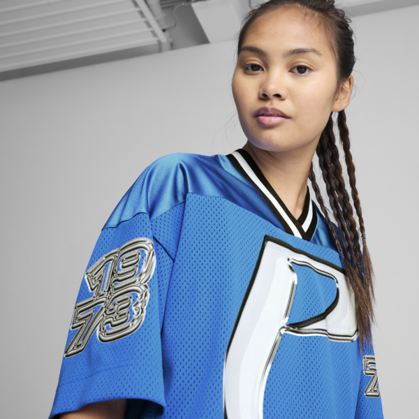 Remera de basketball Cherry on Top corta para mujer, Hyperlink Blue, large-ARG