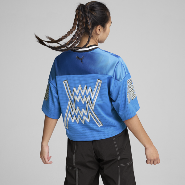 Remera de basketball Cherry on Top corta para mujer, Hyperlink Blue, large-ARG